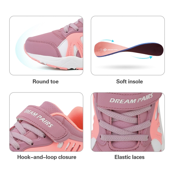 Boys Girls  Running Sneakers - DUSTY PINK - 2